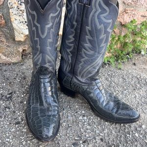 Vintage Grey Exotic Justin Boots
